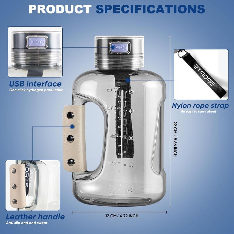 Healthoholic PureStream - 50 oz - Hydrogen Water Bottle